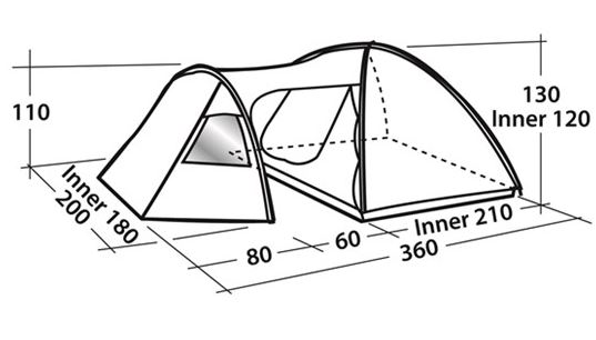Šator za tri osobe Easy Camp Eclipse 300 120281 - dodatni pogled