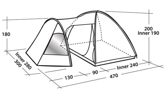 Šator za pet osoba Easy Camp Eclipse 500 120282 - dodatni pogled