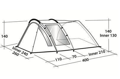 Šator za četiri osobe Easy Camp Cyber 400 120196 - dodatni pogled