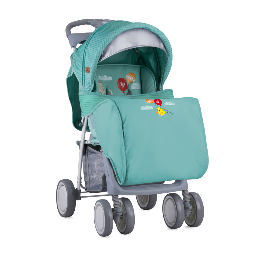 Lorelli Kolica za bebe FOXY Set 2 u 1 Green Happy Animals - dodatni pogled