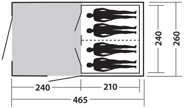 Easy Camp Šator Galaxy 400 Orange 120189 - dodatni pogled
