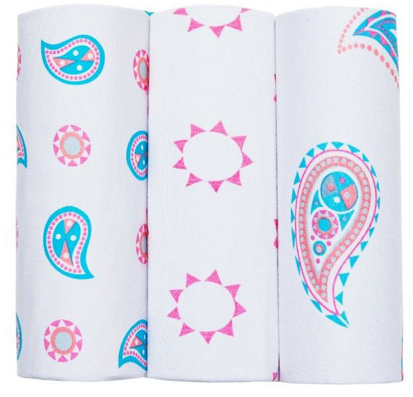 Višenamenske Bambus pelene set od 3 komada - roze - dodatni pogled