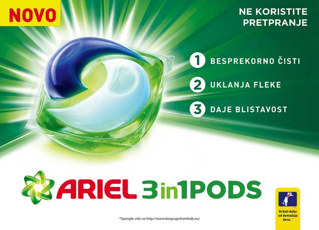 Ariel 3in1 Pods Color&Style Kapsule za pranje veša 40kom. - dodatni pogled