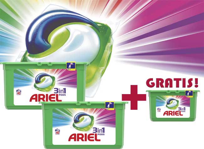 Ariel 3in1 Pods Color&Style Kapsule praška za pranje veša 2+1 gratis 92kom. - dodatni pogled