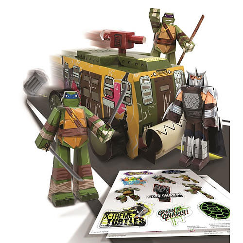 Papirne 3D Puzzle Nindža Kornjače 48 delova - dodatni pogled