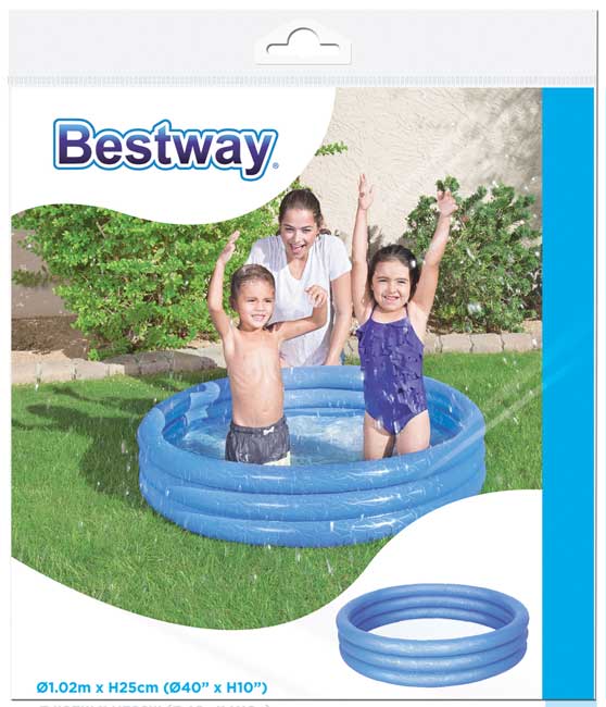 Bestway Bazen za bebe sa tri prstena na naduvavanje 38369 plavi - dodatni pogled