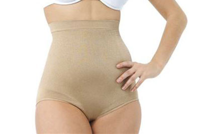 Belvia šorc-steznik za oblikovanje tela bež L - dodatni pogled