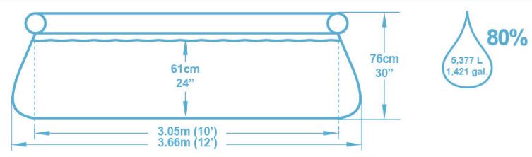 Bestway 57274 Bazen Fast Set 366x76 cm Sa filterskom pumpom - dodatni pogled