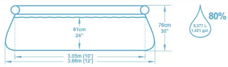 Bestway 57274 Bazen Fast Set 366x76 cm Sa filterskom pumpom