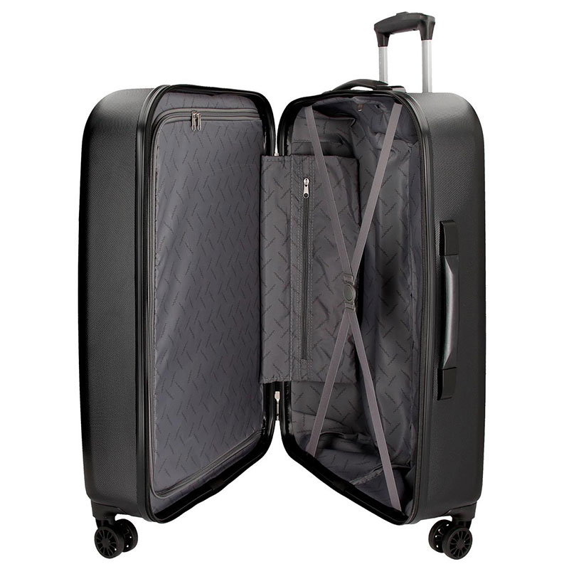 Komplet dva ABS kofera 55/70cm Movom Riga Black 54395 - dodatni pogled