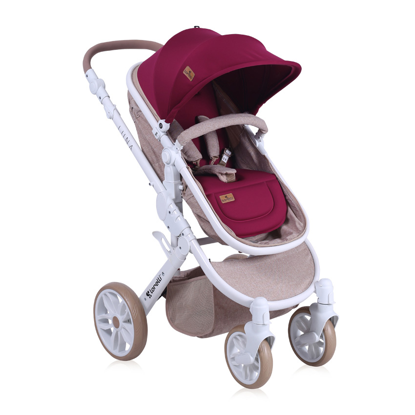 LORELLI Kolica za bebe LUNA Set 2 u 1 Beige and Red - dodatni pogled