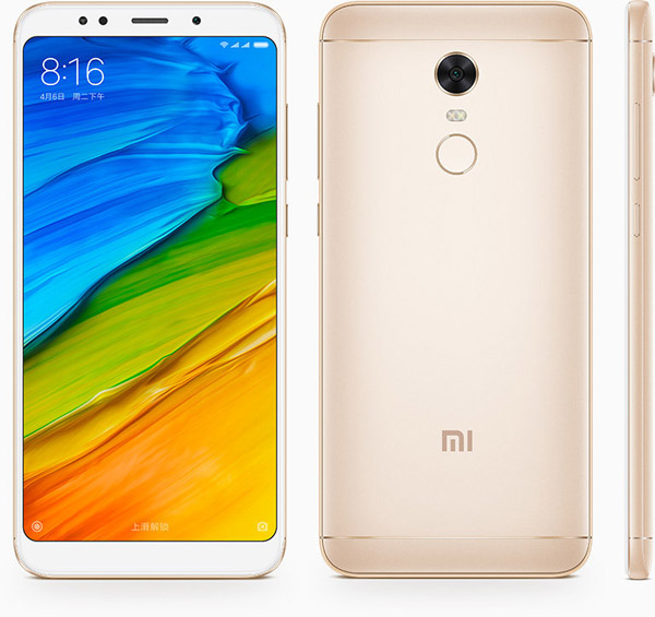 Telefon Xiaomi Redmi 5 Plus 3/32G Gold Android 7.1 5MP+12MP - dodatni pogled