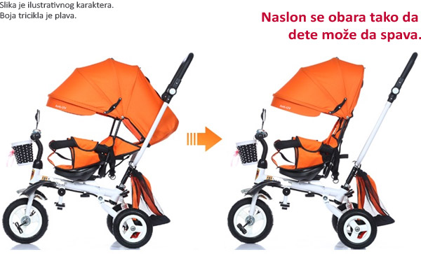 Tricikl Guralica Playtime Relax 413 Plava - dodatni pogled