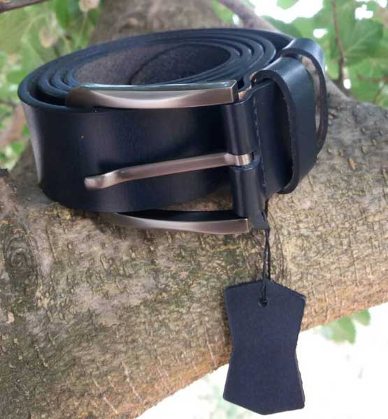 Muški kožni kaiš 120cm Crni - dodatni pogled