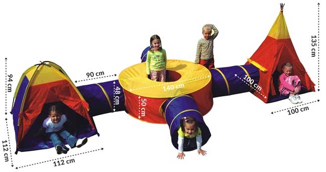 Dečiji šatori sa tunelima 7 delova 8905 - dodatni pogled