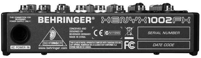 Behringer Xenyx 1002FX - mikseta - dodatni pogled