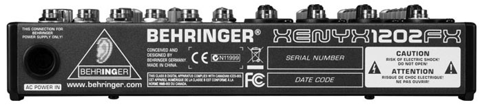 Behringer Xenyx 1202FX - mikseta - dodatni pogled