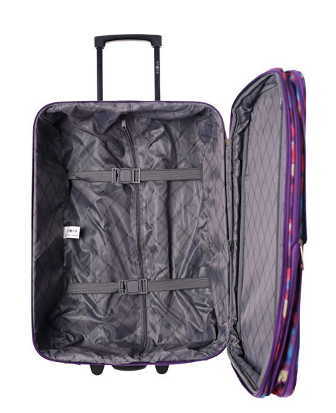 Koferi + putna torba + neseser Enova komplet 5u1 Marbella Purple Hearts 508140 - dodatni pogled