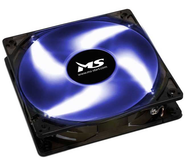 MS PC Cool 12cm Ventilator za kućište Blue LED - dodatni pogled