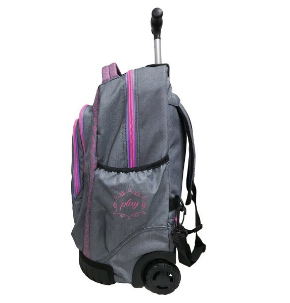 Play Školski ranac sa točkićima Trolley - Ornament Grey - dodatni pogled