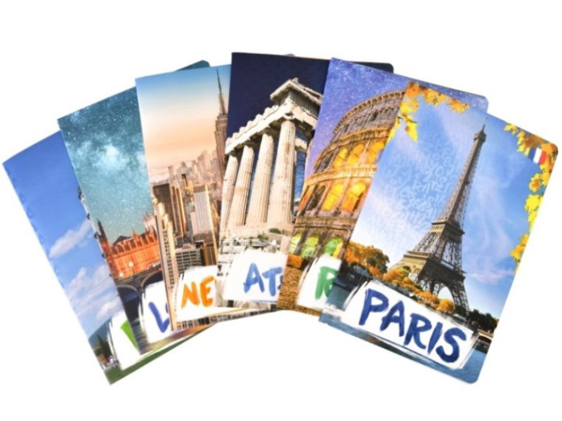 Sveske A4 format - linije - 10 komada - City By Day - dodatni pogled