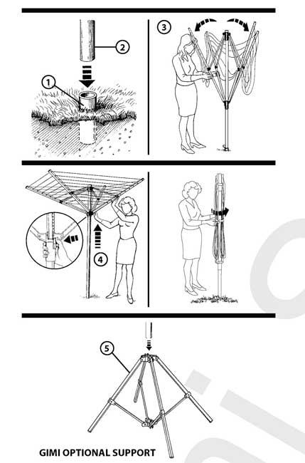 Gimi Garden Steel Sušilica za veš 0190245 - dodatni pogled