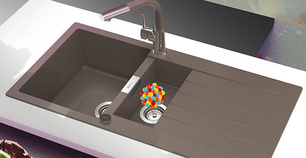 Granitna sudopera Formhaus D-150L siva - dodatni pogled