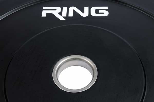 Olimpijski teg za šipku bumper crni 1x5kg Ring PL37-5 - dodatni pogled
