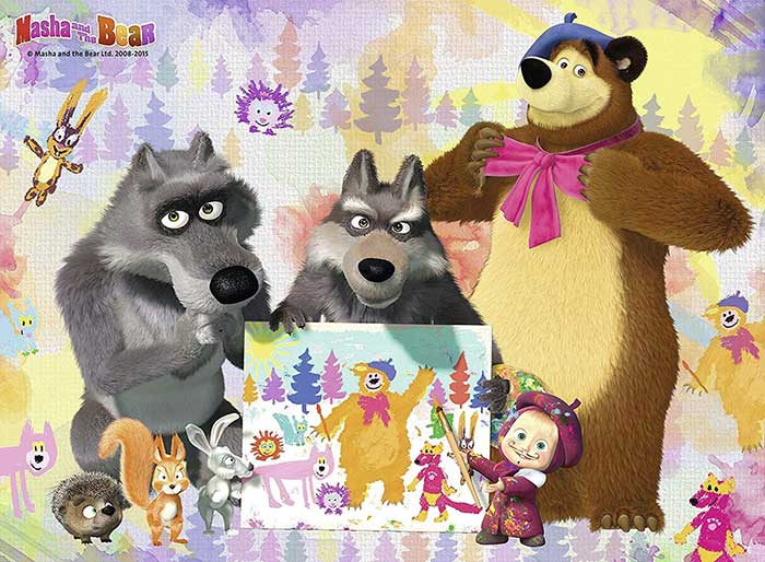 Ravensburger XXL Puzzle 100 delova - Maša i medved - Maša slikarka 10590 - dodatni pogled