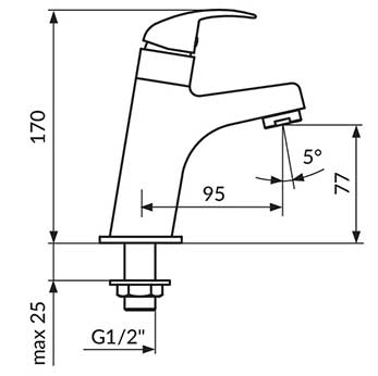 Rosan Jednoručna slavina za hladnu vodu JP541001 - dodatni pogled