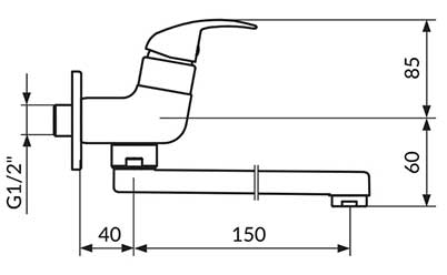 Rosan Jednoručna slavina za hladnu vodu JP522015 - dodatni pogled
