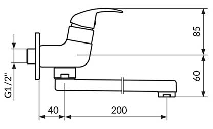 Rosan Jednoručna slavina za hladnu vodu JP522020 - dodatni pogled