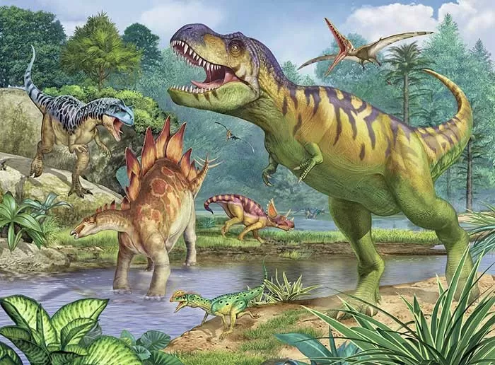 Slagalica 100 delova + bojanka - Svet dinosaurusa - Ravensburger 13695