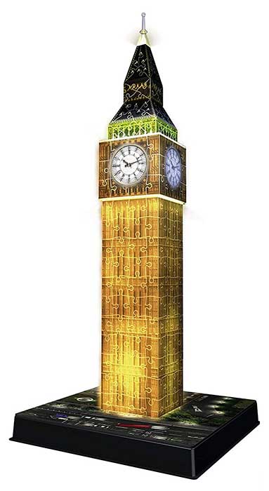 Ravensburger 3D Puzzle sa LED svetlom Big Ben u Londonu 12588 - dodatni pogled