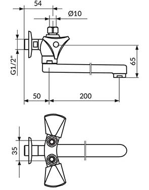 Rosan Zidna slavina za protočni bojler K09201 - dodatni pogled