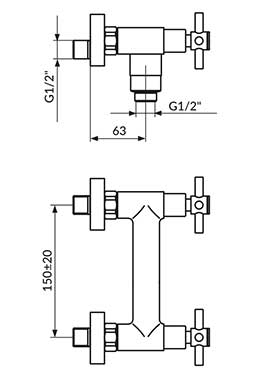 Rosan Baterija za tuš kadu sa ručnim tušem XO37101 - dodatni pogled