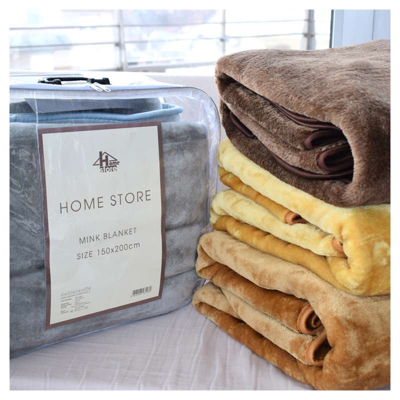 Ćebe Mink 150 x 200 cm zlatno žuto - dodatni pogled