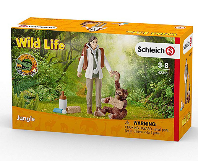 Schleich Figure Divlje životinje - Veterinarka i orangutan 42353 - dodatni pogled
