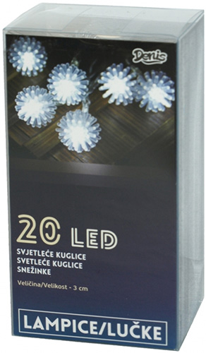 Novogodišnje LED svetleće kuglice - dodatni pogled