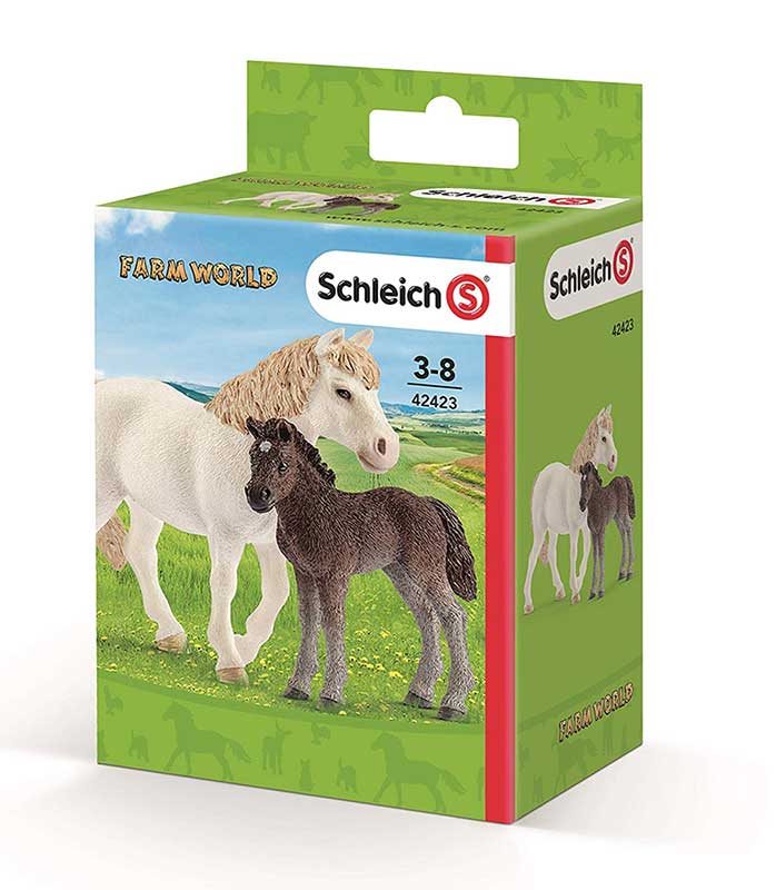 Schleich Figure - Konji - Dartmur poni kobila i ždrebe 42423 - dodatni pogled