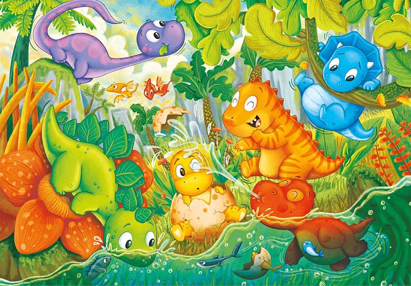 Puzzle slagalice za decu 24 maxi dela Mali dinosaurusi Clementoni 28524 - dodatni pogled