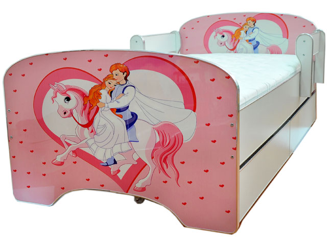 Dečiji krevet sa fiokom i dušekom Pink Princess 803 - dodatni pogled