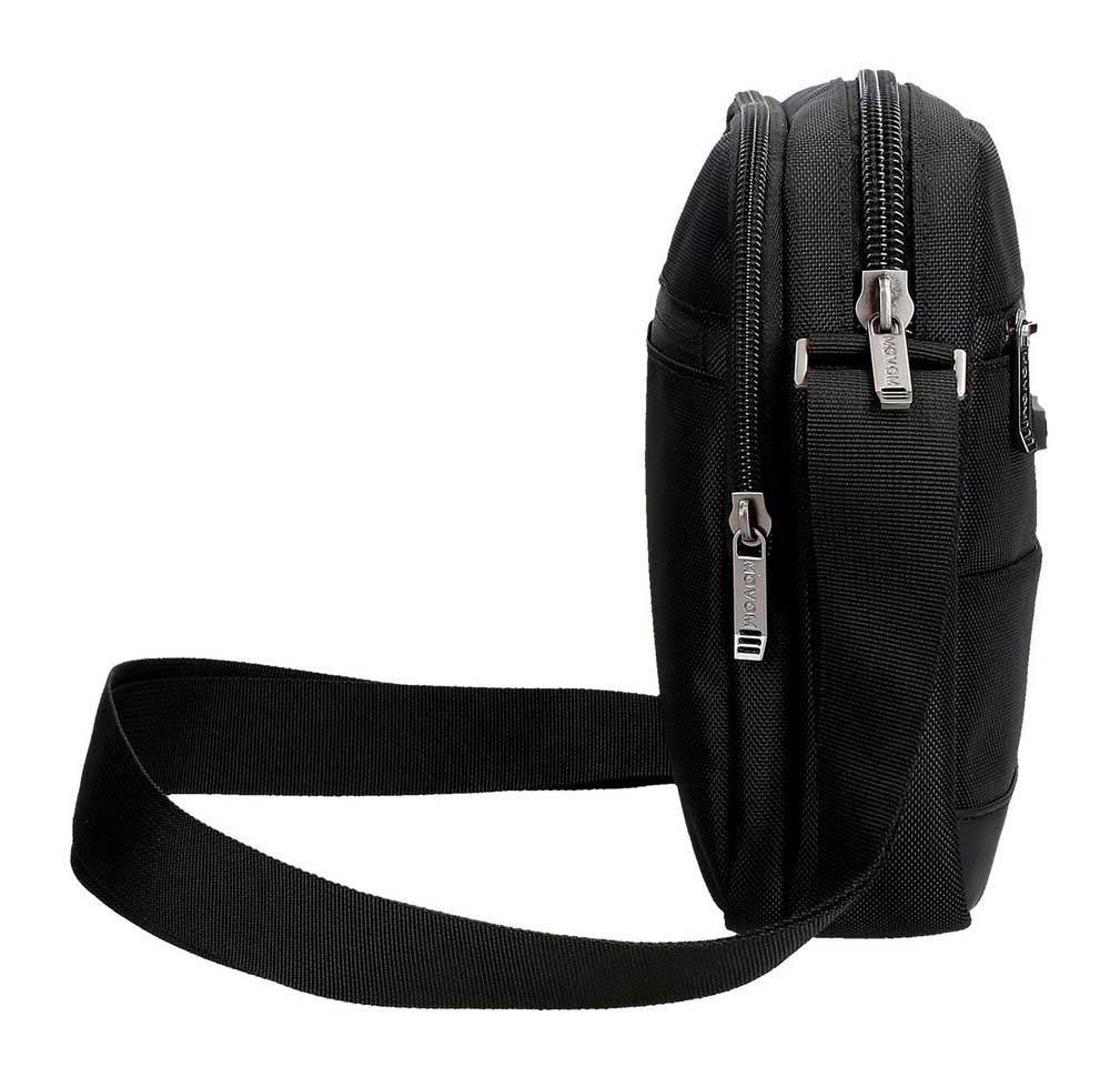 Muška torbica 22cm sa dve pregrade Movom Buster black 53455 - dodatni pogled