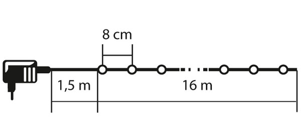 Novogodišnje lampice za jelku 200 višebojnih LED dioda KII200B/M - dodatni pogled