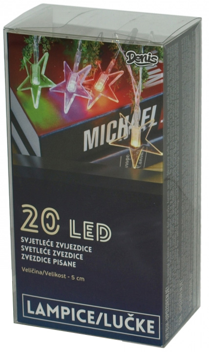 LED svetleće zvezdice 5 cm 20 kom - dodatni pogled