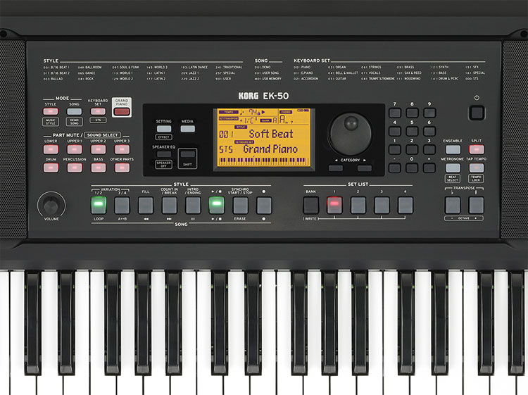 Aranžerska klavijatura Korg EK-50 - dodatni pogled