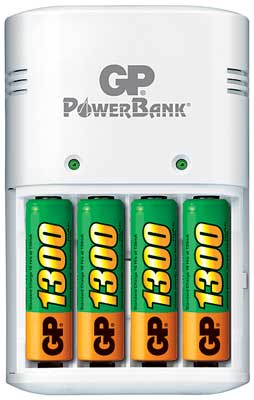 GP PowerBank - NiMH AA/AAA punjač za baterije sa baterijama - dodatni pogled