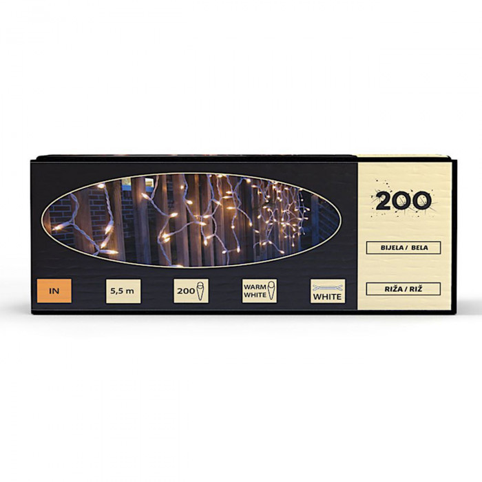 Novogodišnje lampice zavesa Icicle 4 metra - dodatni pogled