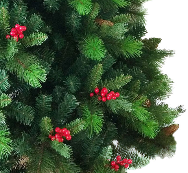 Novogodišnja jelka sa crvenim bobicama 210cm 180876 - dodatni pogled