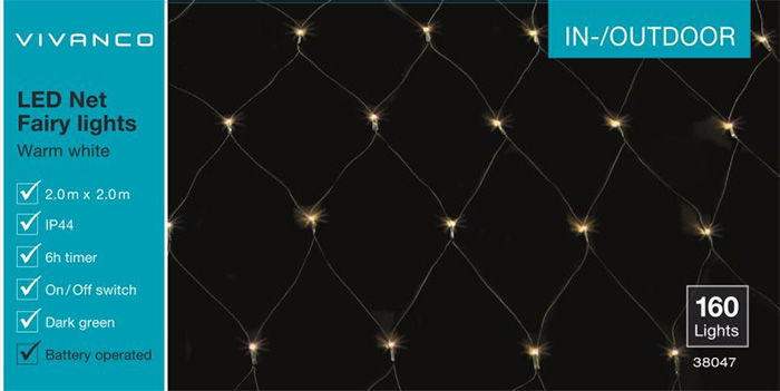 Vivanco LED mreža 160 lampica 2 x 2 m za spoljnu i unutrašnju upotrebu - dodatni pogled